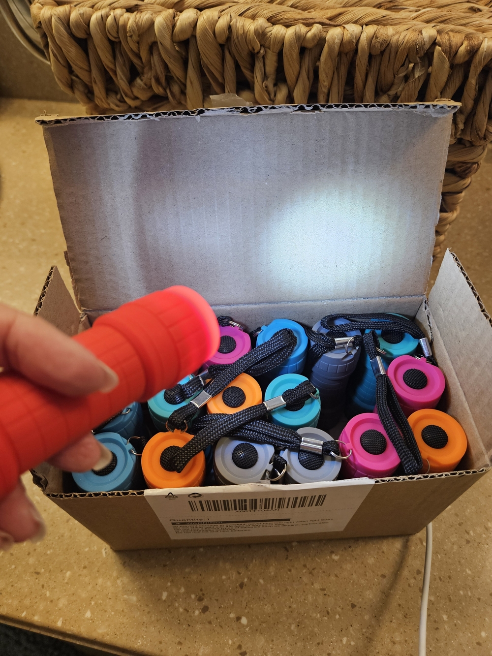 Set Of 18 Compact Handheld Flashlights with Wrist Straps